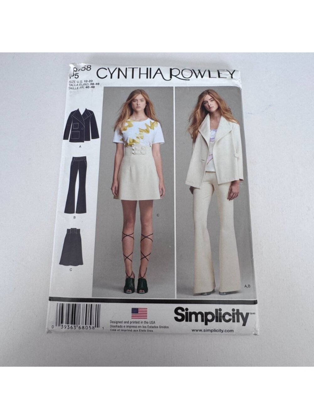 Simplicity Sewing Pattern 8058 Work Suit  Jacket Pants Skirt Modern 12-20 Uncut - Picture 13 of 13